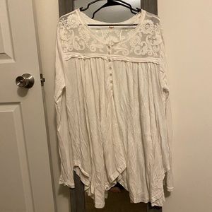 White free people tunic